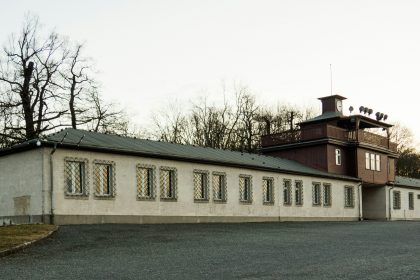 white and red concrete building
