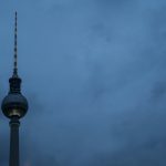 gray steel post lamp