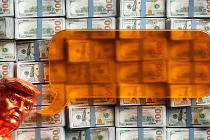 Trump might be talking about money.