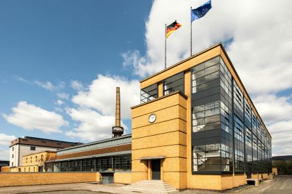 a building with a flag on top of it